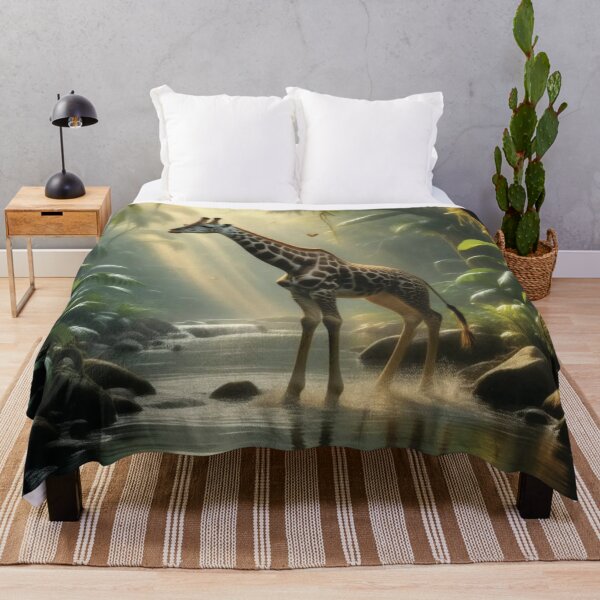 Item preview, Giraffe in the Jungle Stream designed and sold by liyakrat.