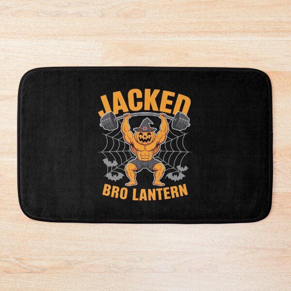 Item preview, Jacked Bro Lantern Halloween Pumpkin Weightlifting Gym  designed and sold by GGrizeldaRivas.