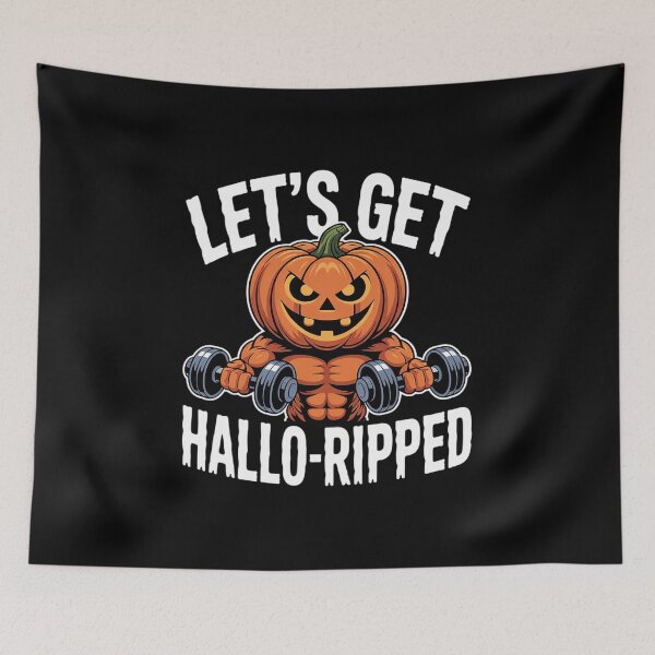 Item preview, Let's Get Hallo-Ripped Jack O Lantern Halloween Gym Pumpkin  designed and sold by GGrizeldaRivas.