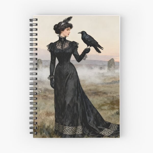 Item preview, Goddess Morrigan with Raven. Edwardian. Vintage. designed and sold by SoniaSarkali.