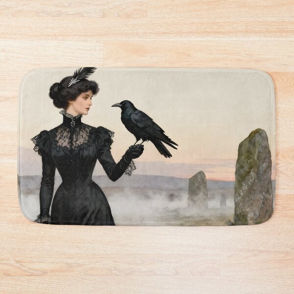 Item preview, Goddess Morrigan with Raven. Edwardian. Vintage. designed and sold by SoniaSarkali.