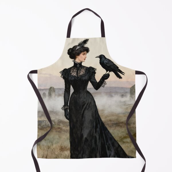 Item preview, Goddess Morrigan with Raven. Edwardian. Vintage. designed and sold by SoniaSarkali.