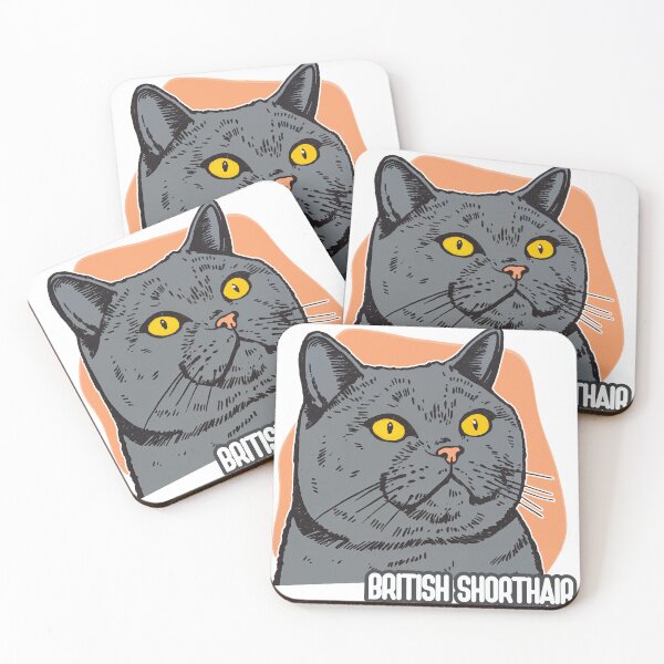 Item preview, Regal Whiskers: British Shorthair in Bold Stylized Glory designed and sold by ForeverPrintsOK.