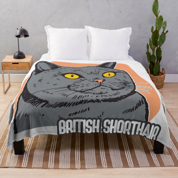 Item preview, Regal Whiskers: British Shorthair in Bold Stylized Glory designed and sold by ForeverPrintsOK.
