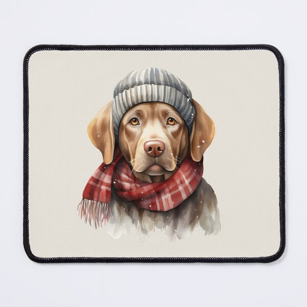 Item preview, Cozy Winter Labrador in Beanie and Scarf designed and sold by QuietBloom80.
