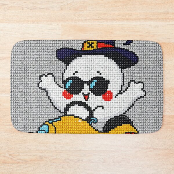 Item preview, Cute Ghost Driving Yellow Car – Cross Stitch Halloween Needlepoint Art, Retro Embroidery Design designed and sold by MiraLumeStudio.