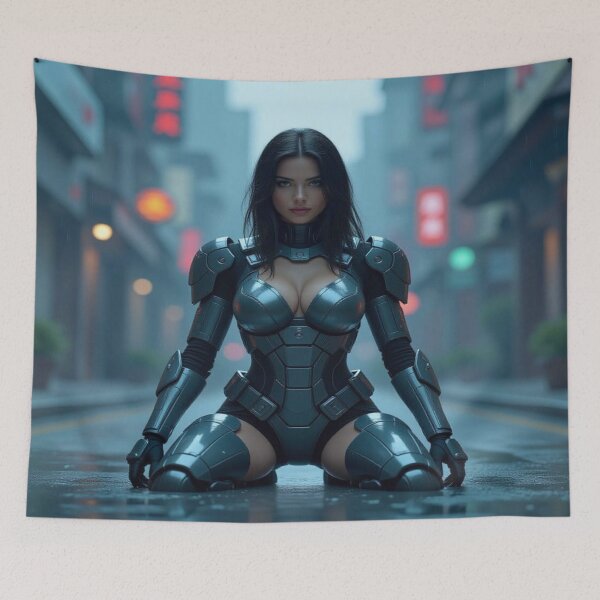 Item preview, UrbanArmor & RainCode – A futuristic soul between NeonReflex, StreetSilence & cyber strength designed and sold by FotoworldEdel.