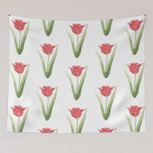 Item preview, Red tulip watercolour designed and sold by afessenn.