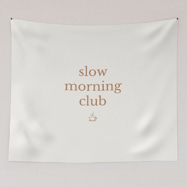 Item preview, Slow Morning Club: Minimalist Coffee Wellness Aesthetic designed and sold by DailyVibesMerch.
