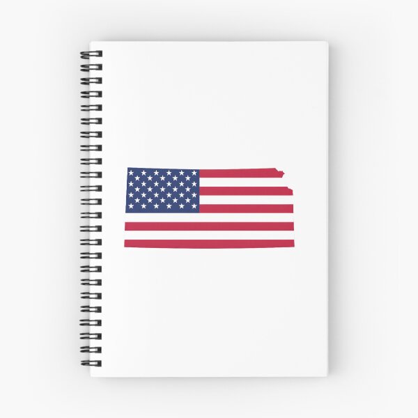 Item preview, Kansas USA Flag Silhouette – Stars and Stripes State Outline designed and sold by Paper Drip.