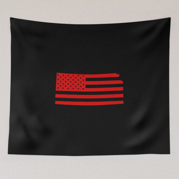 Item preview, Kansas USA Flag Silhouette – Stars and Stripes State Outline designed and sold by Paper Drip.