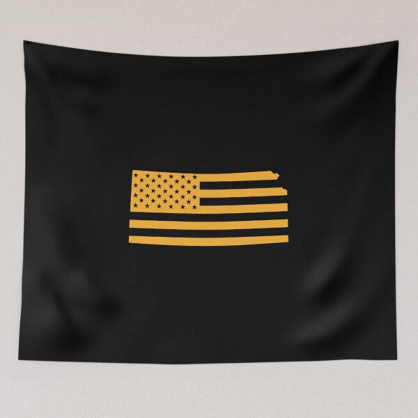 Item preview, Kansas USA Flag Silhouette – Stars and Stripes State Outline designed and sold by Paper Drip.
