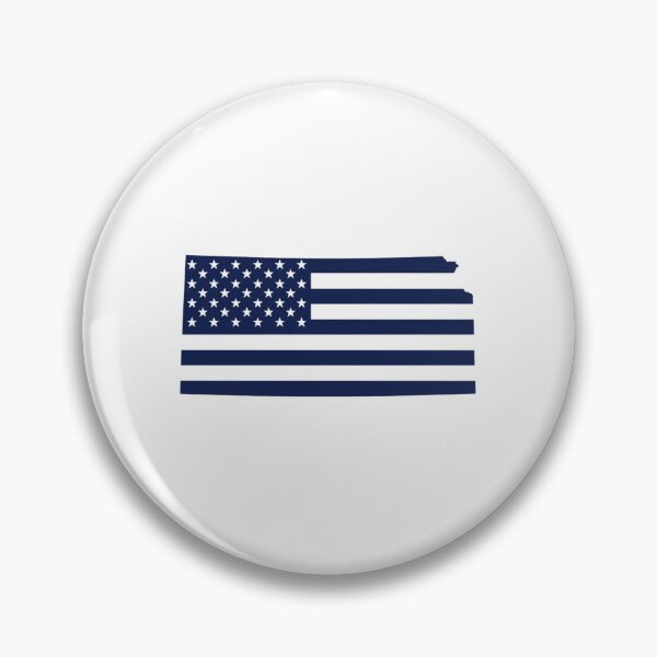 Item preview, Kansas USA Flag Silhouette – Stars and Stripes State Outline designed and sold by Paper Drip.