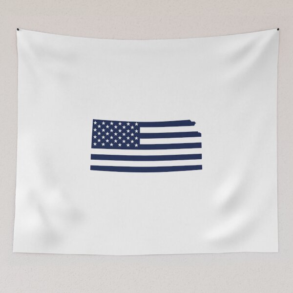 Item preview, Kansas USA Flag Silhouette – Stars and Stripes State Outline designed and sold by Paper Drip.