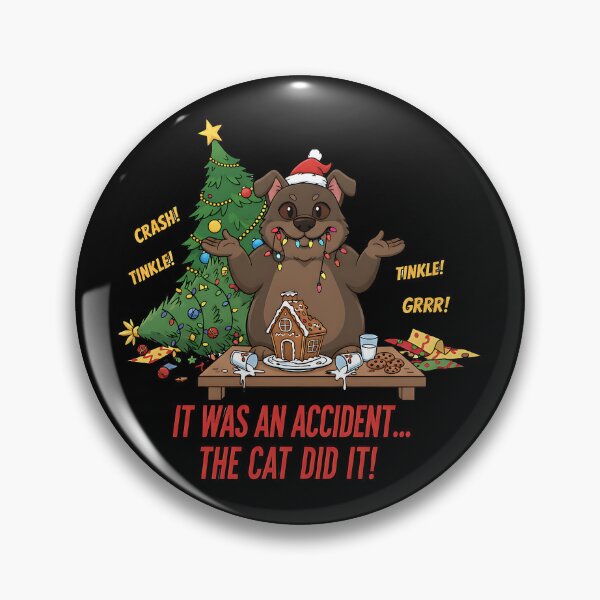 Item preview, Guilty Dog Destroys Christmas Gingerbread House designed and sold by Silent Watch Threads..