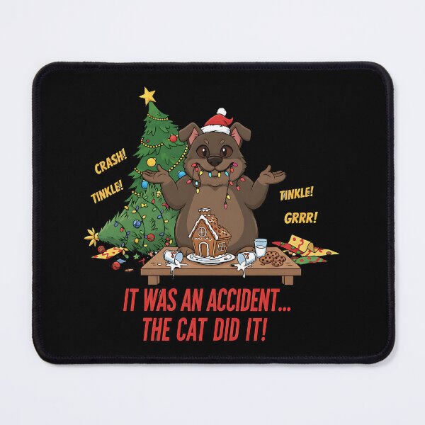 Item preview, Guilty Dog Destroys Christmas Gingerbread House designed and sold by Silent Watch Threads..