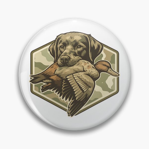 Item preview, Camo Hunting Dog with Duck designed and sold by stephenflashart.