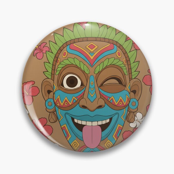 Item preview, Tropical Mischief: PNG-Inspired Mask Art designed and sold by DiiStyle.