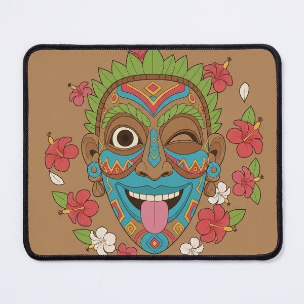 Item preview, Tropical Mischief: PNG-Inspired Mask Art designed and sold by DiiStyle.