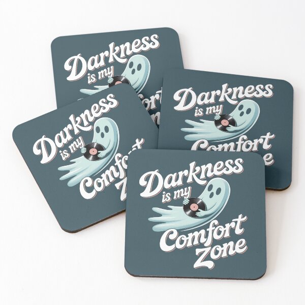 Item preview, Ghost with a Vinyl Record - Darkness Is My Comfort Zone designed and sold by Art-Arcade6.