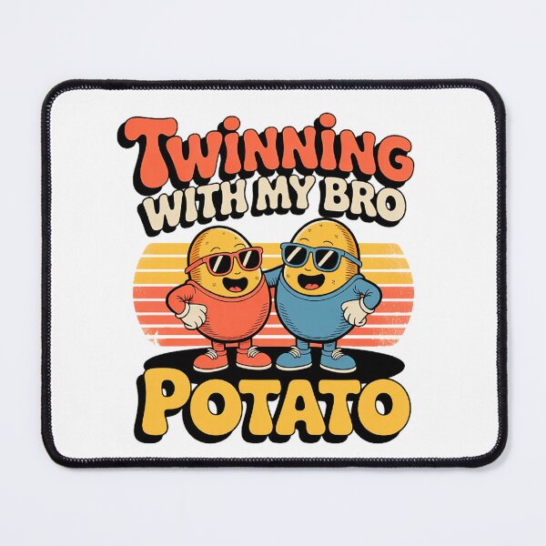 Item preview, Twinning With My Bro Potato - Funny Retro Matching Design designed and sold by Marcite.