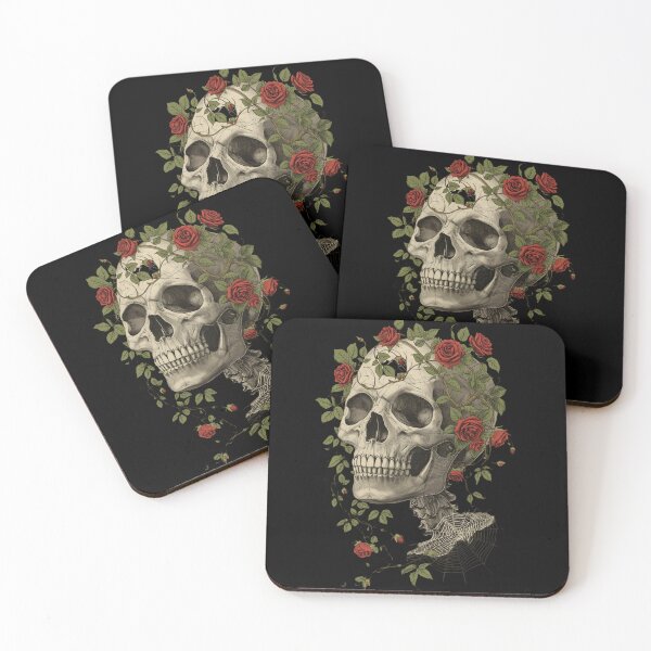Item preview, Vintage Skull with Roses and Vines designed and sold by ChicTrendz.