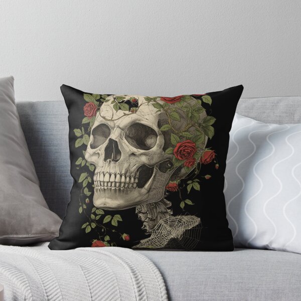 Item preview, Vintage Skull with Roses and Vines designed and sold by ChicTrendz.