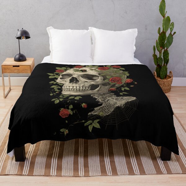 Item preview, Vintage Skull with Roses and Vines designed and sold by ChicTrendz.