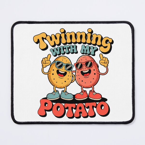 Item preview, Copy of Twinning With My Bro Potato - Funny Retro Matching Design designed and sold by Marcite.