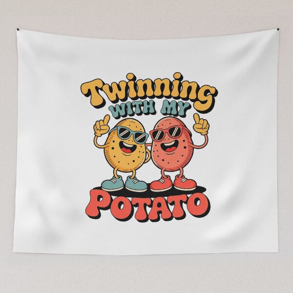 Item preview, Copy of Twinning With My Bro Potato - Funny Retro Matching Design designed and sold by Marcite.