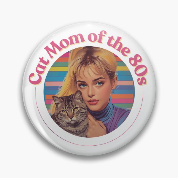Item preview, Retro 80's Cat Mom of the 80s Vintage Cat Blonde Girl designed and sold by Vintage City.