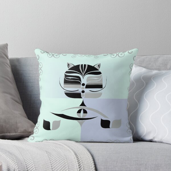 Item preview, Cat Split Block Fade Aqua Green designed and sold by Tony Anderson Designs.
