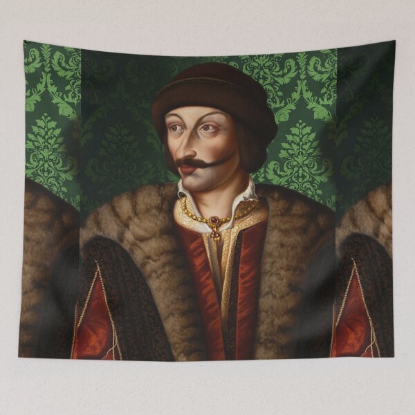 Item preview, Portrait of Vlad Tepes Dracula medieval prince of Wallachia designed and sold by Vintage Designs +.