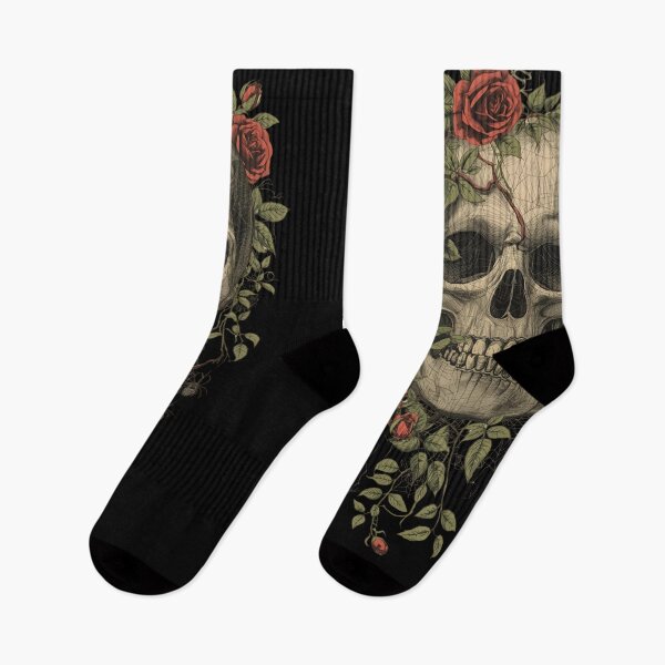 Item preview, Romantic Gothic Skull Artwork designed and sold by ChicTrendz.