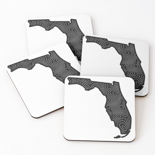 Item preview, Florida Topography - Black designed and sold by HoboSack.