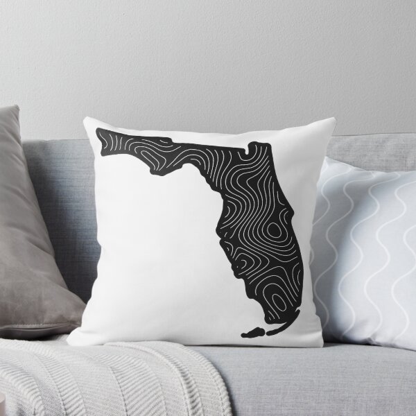 Aperçu de l'œuvre Topographie de la Floride - Noir créée et vendue par HoboSack.