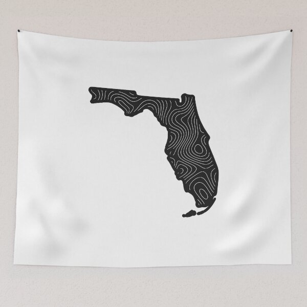 Item preview, Florida Topography - Black designed and sold by HoboSack.