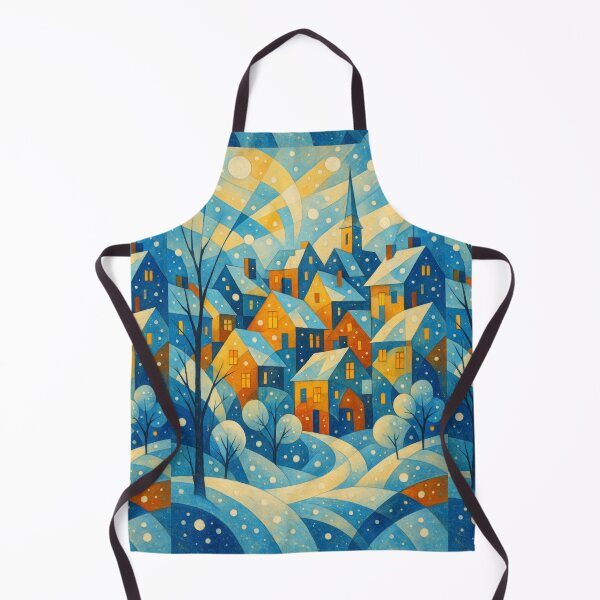 Item preview, Golden Symphony – Abstract Christmas Town designed and sold by Ewa Miller.
