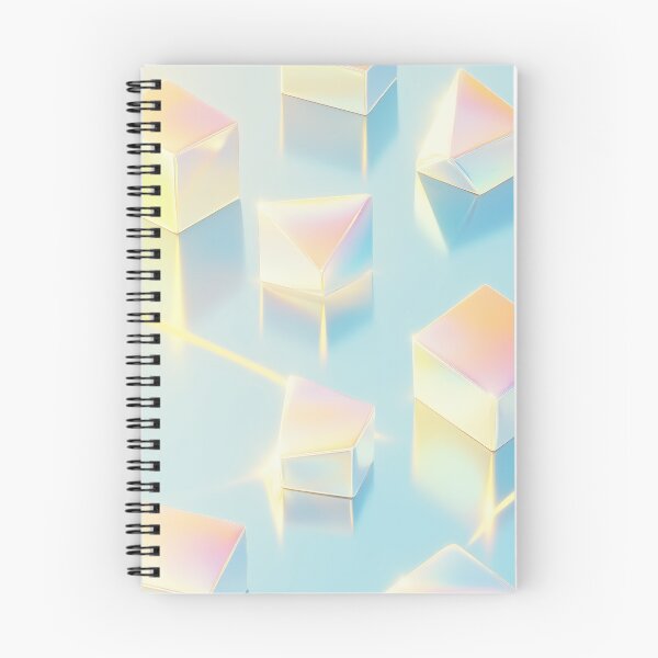 Item preview, Glowing Iridescent Prisms: An Ethereal 3D Pastel Background designed and sold by RudArtAI.