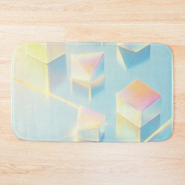 Item preview, Glowing Iridescent Prisms: An Ethereal 3D Pastel Background designed and sold by RudArtAI.