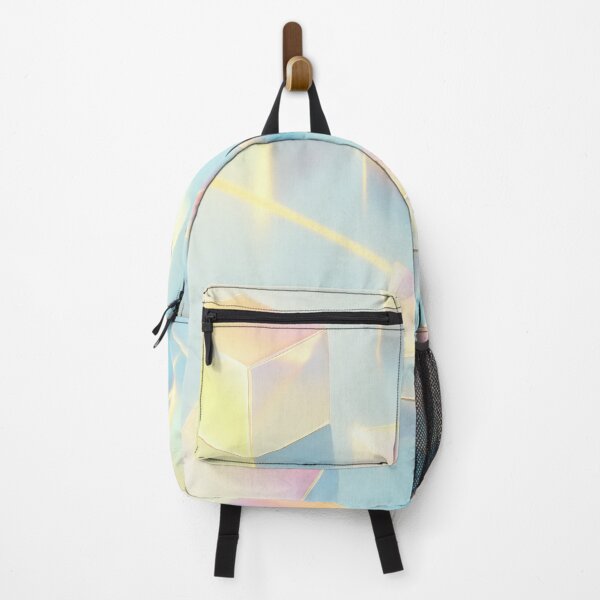 Item preview, Glowing Iridescent Prisms: An Ethereal 3D Pastel Background designed and sold by RudArtAI.