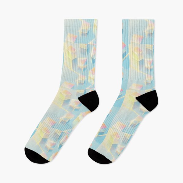 Item preview, Glowing Iridescent Prisms: An Ethereal 3D Pastel Background designed and sold by RudArtAI.