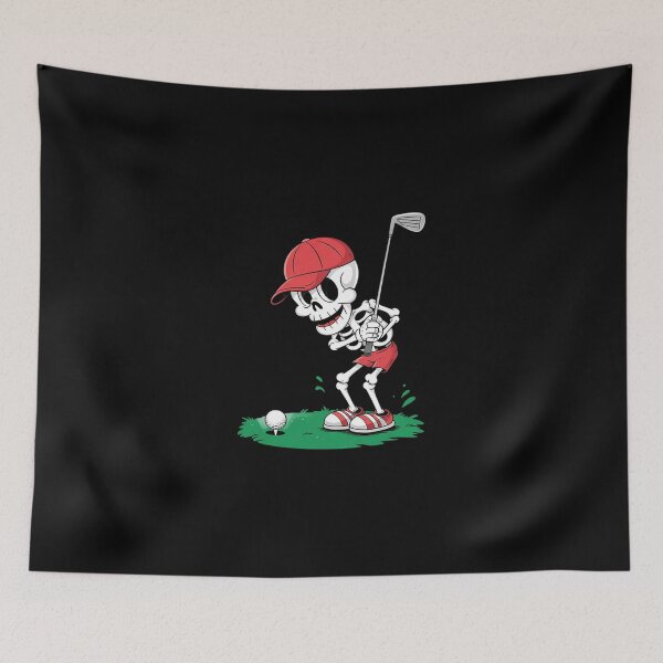 Item preview, Skeleton Playing Golf Halloween Golf Humor  designed and sold by MicanCuteStore.