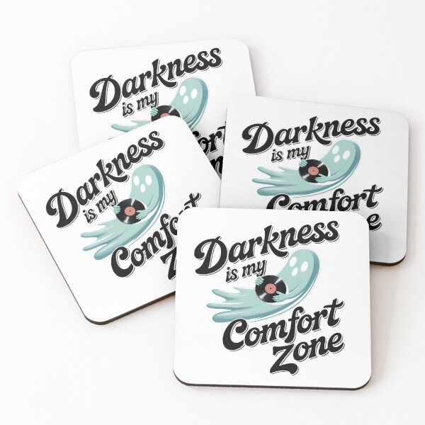 Item preview, Ghost with a Vinyl Record - Darkness Is My Comfort Zone designed and sold by Art-Arcade6.