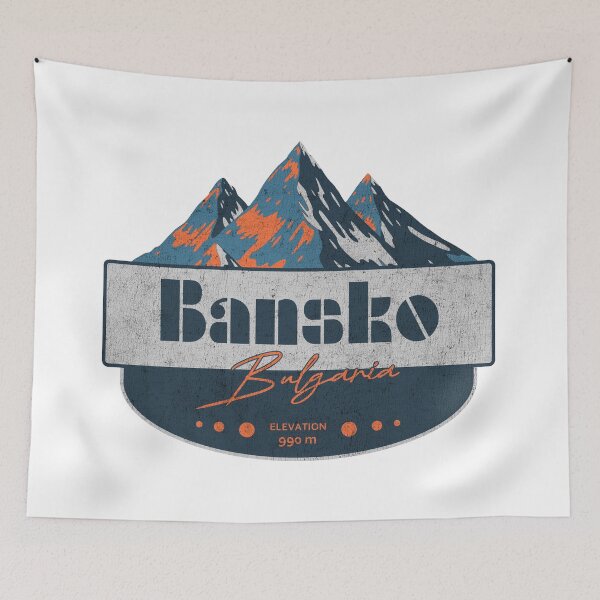 Item preview, Bansko, Bulgaria, Ski Resort, Mountain Design designed and sold by Wanderful-roads.