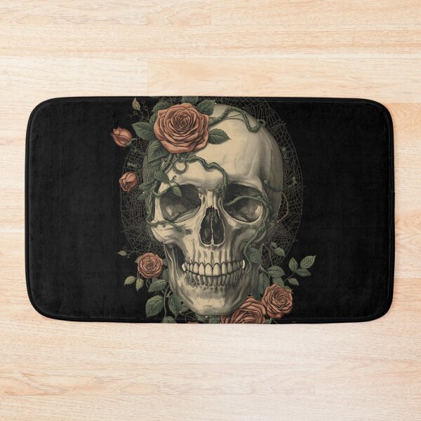 Item preview, Antique Gothic Skull Etching designed and sold by ChicTrendz.