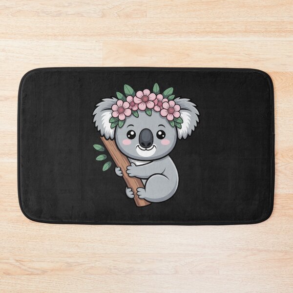 Item preview, Koala with Eucalyptus Flowers | Cute Kawaii Chibi Koala Art designed and sold by ColorSplash123.