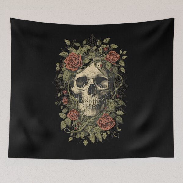 Item preview, Baroque Floral Skull Composition designed and sold by ChicTrendz.