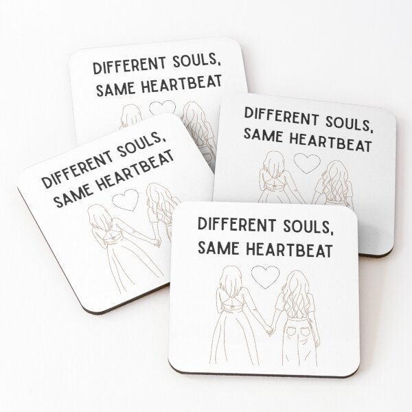 Item preview, Different souls, same heartbeat - Friendship Line Art  designed and sold by Mastalina99.