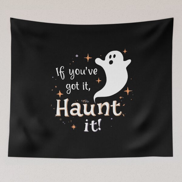 Item preview, Flirty Ghost Halloween Quote Art designed and sold by ChicTrendz.
